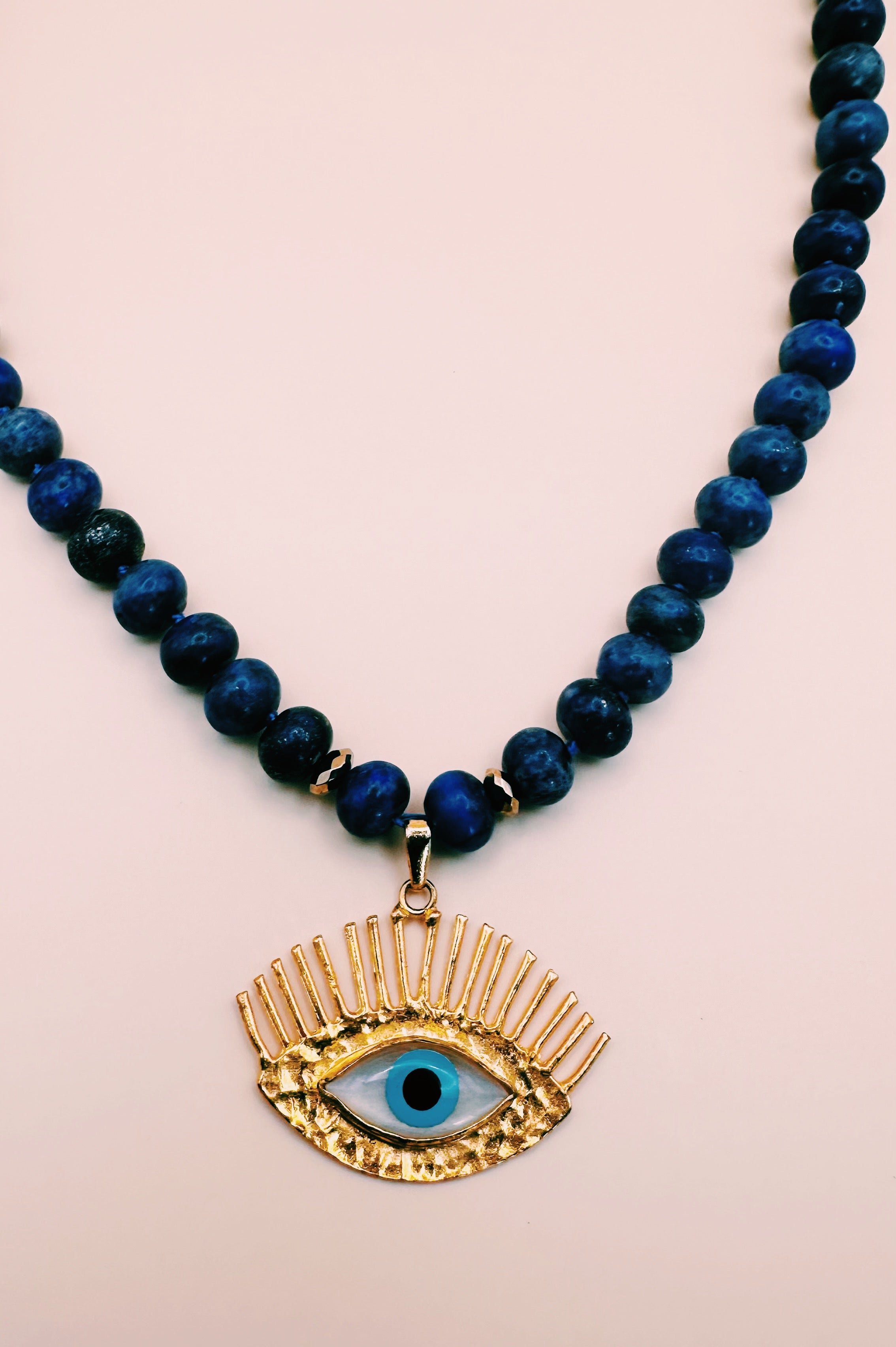 Arcturian Evil Eye Divine Feminine Wrathful Frequencies Lapis Lazuli Necklace