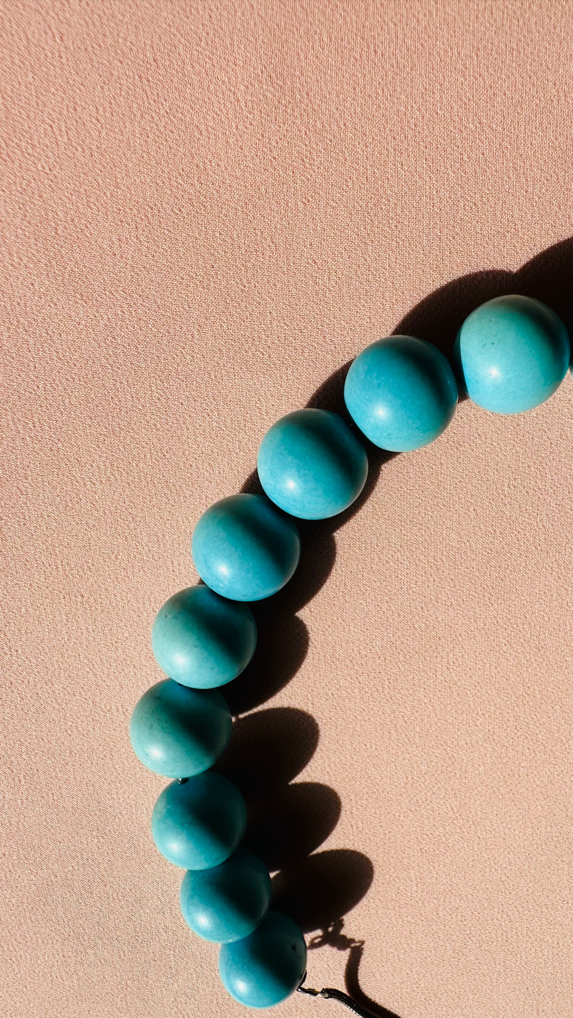 Seraphim Atlantean Jupiter Solar Energy Necklace Turquoise beads with Silver clasp Vintage